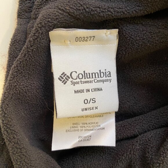 Bundle 2 Columbia  Burgundy & Orange Knit Fleece Lined Earflap and navy blue and - Picture 12 of 15